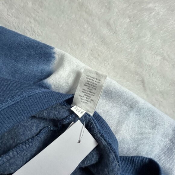 LIVI Womens Crew-Neck Sweatshirt 30/32 Blue Skyride Colorblock Pullover New - Picture 6 of 9